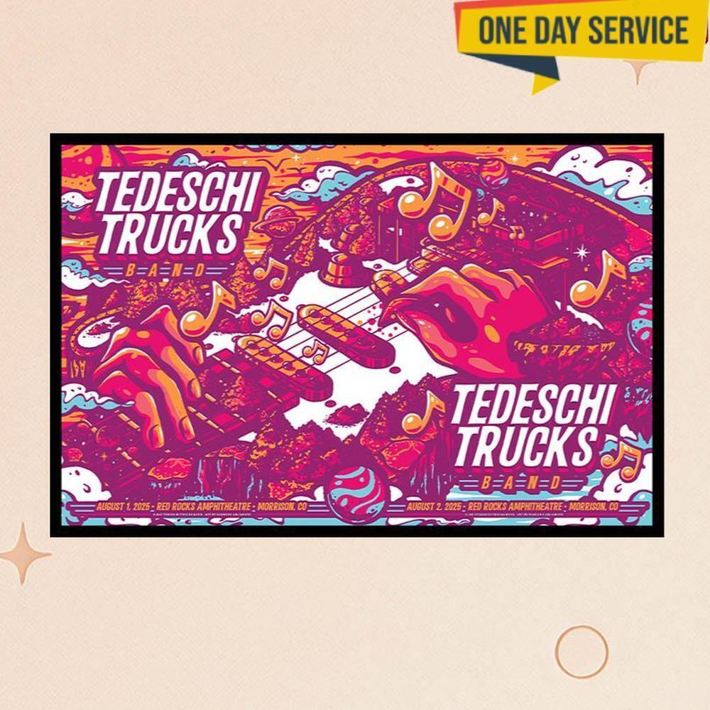 Tedeschi Trucks Band August 1-2 2025 Red Rocks Aphitheatre Poster
